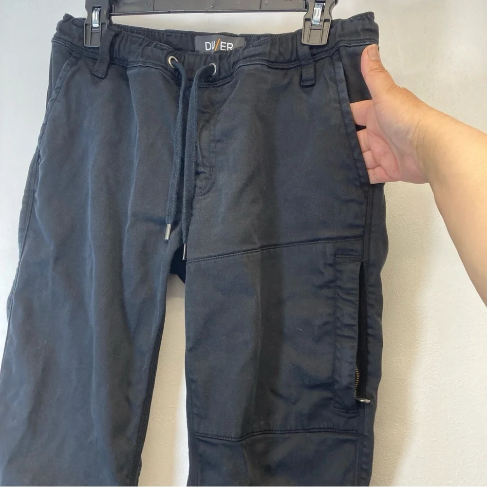 DU/ER Pants Jogger Mens 30x29 Black N2X Slim Fit Chino Casual Performance